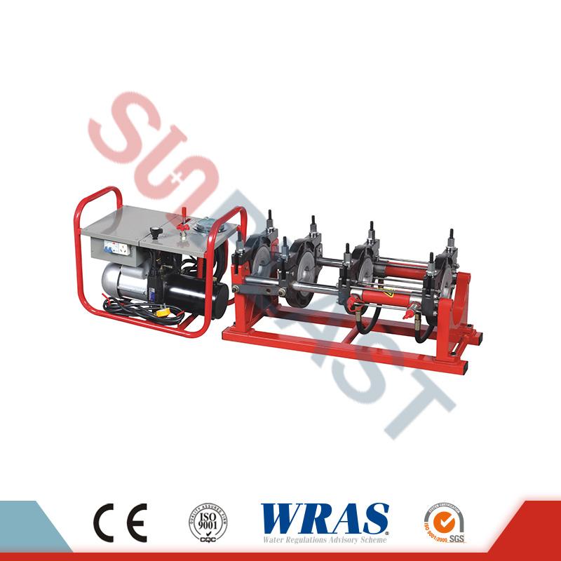 ایچ ڈی پی ای پائپ کے لئے 63-200 ملی میٹر دستی / ہائیڈرولک بٹ فیوژن ویلڈنگ مشین